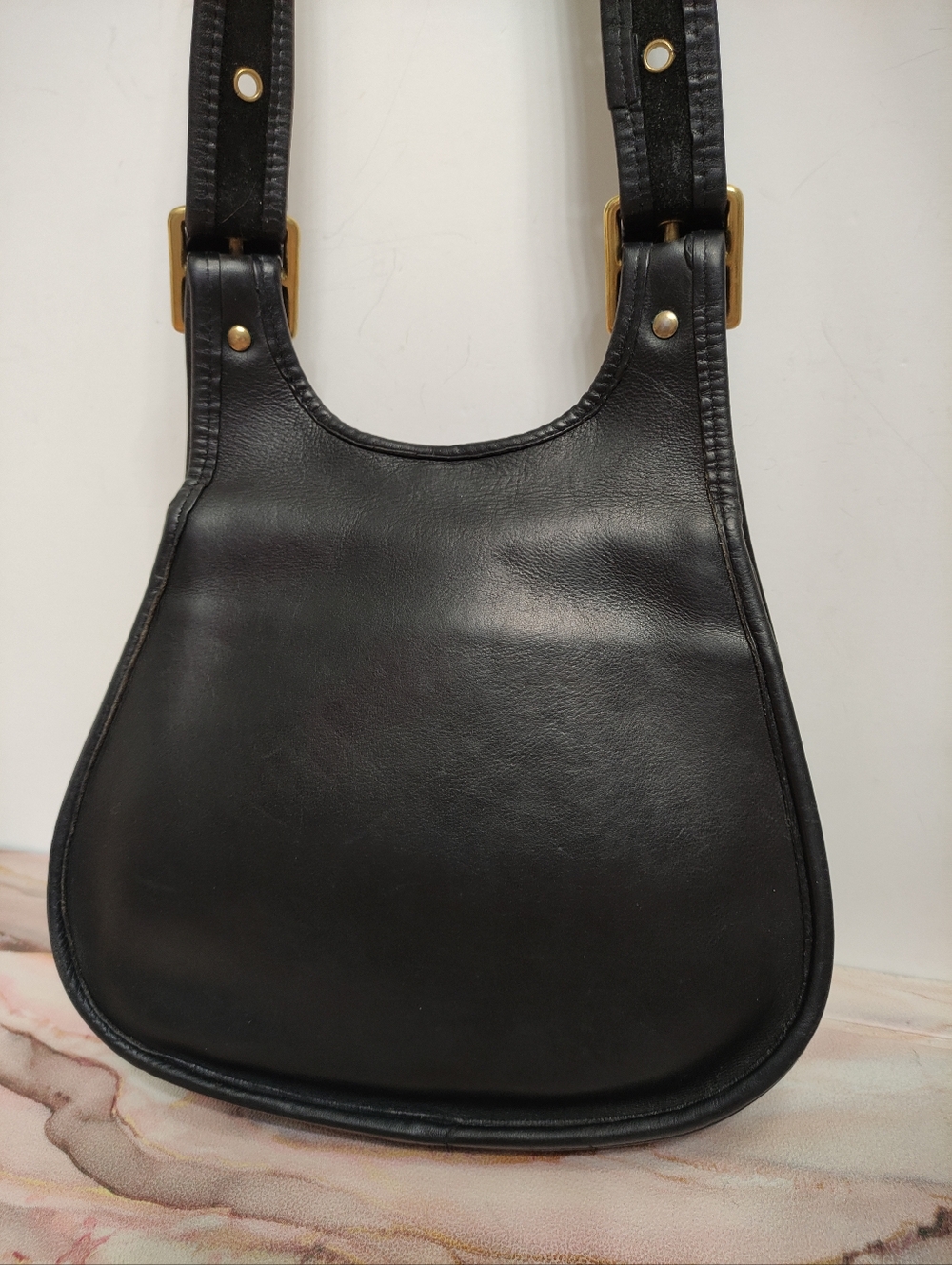 Vintage Coach 9235 Crescent Bag Black - Picture 5 of 9